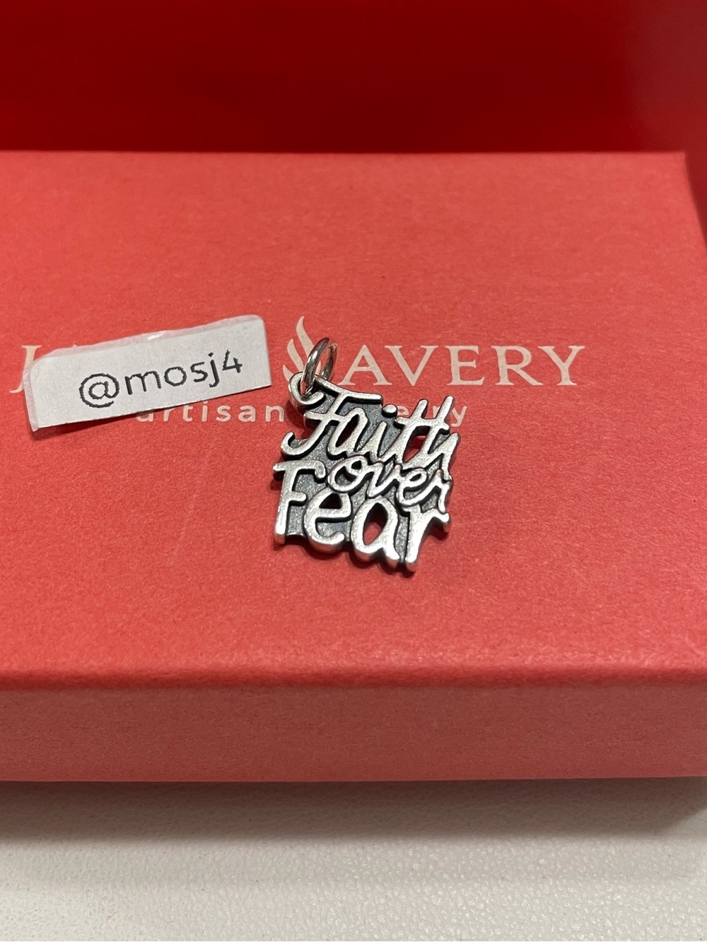 James Avery Faith Over Fear Charm